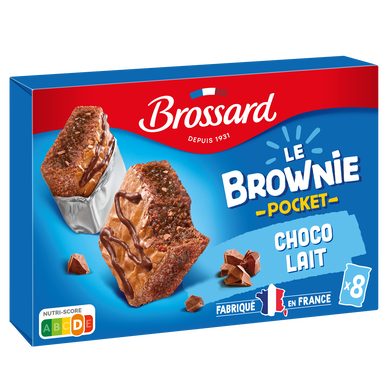 Mini brownie chocolat au lait et aux pépites BROSSARD x8 240g