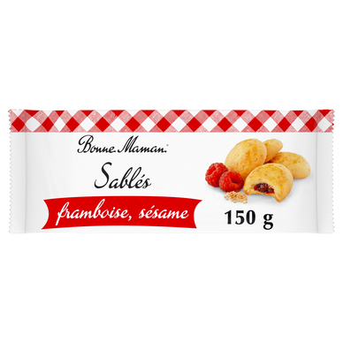 Biscuits sablés framboise sésame - BONNE MAMAN - x14 - 150g