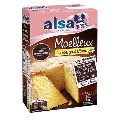 Préparation pour gâteau au citron Mamie Gâteau ALSA, 435g