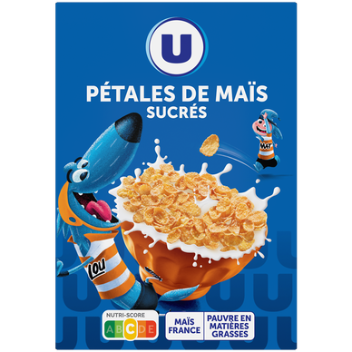 Céréales Pétales de maïs sucré, paquet 375g