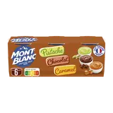 Crème dessert Coupelles Caramel, Chocolat, Pistache RÉCRÉ O'LÉ 6x125g