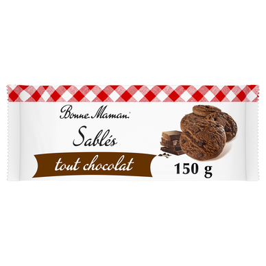 Biscuits sablés tout chocolat - BONNE MAMAN - x14 - 150g