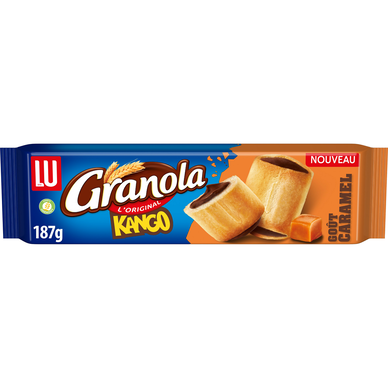 Biscuits fourres goût Chocolat Caramel GRANOLA KANGO LU - Paquet 187g