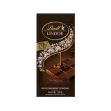 Chocolat Lindor noir 70% LINDT, tablette 145G