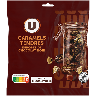 Caramels enrobés au chocolat noir  paquet de 280g