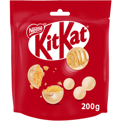 Confiserie de chocolat Billes croustillantes chocolat blanc KITKAT Ball, 200g