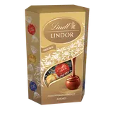 Boule chocolat assorti fourré fondant Lindor LINDT, cornet de 200g
