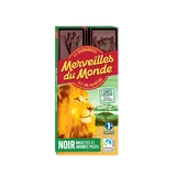 Chocolat noir noisettes amandes pilées MERVEILLES DU MONDE 100g