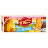 Gâteaux animaux nappés chocolat lait MERVEILLES DU MONDE, 200g