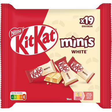 Barres de chocolat au chocolat blanc mini KITKAT - NESTLE-Sachet de 252,7g