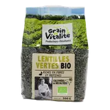 Lentille verte bio, GRAIN DE VITALITE, Etui 500g