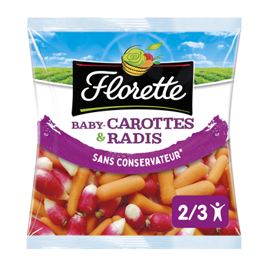 Baby carottes et radis - Florette - Sachet 200g