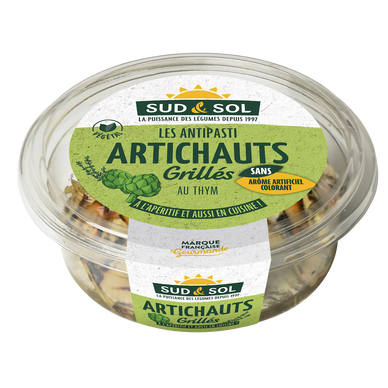 Antipasti Artichauts Grillés, 125g, SUD&SOL