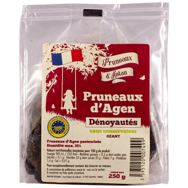 Pruneau d'Agen dénoyauté, IGP, MAISON ROUCADIL,  Sachet 250g