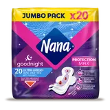 Serviettes hygiéniques ultra goodnight jumbo pack NANA x20