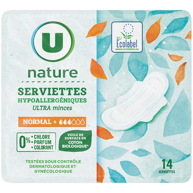 Serviettes hygiéniques ultra minces normal + x14