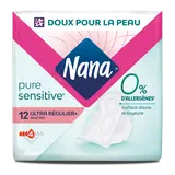 Serviettes hygiéniques Pure Sensitive normal+ 0% allergène NANA, x12