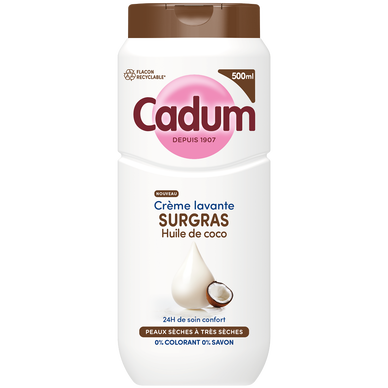 Crème lavante CADUM surgras huile de coco 500mL