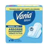 Serviettes hygiéniques maxi confort Normal Plus VANIA, x16