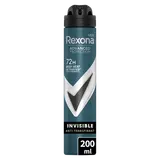 Déodorant Homme anti-transpirant invisible black & white 72h REXONA -Spray 200ml