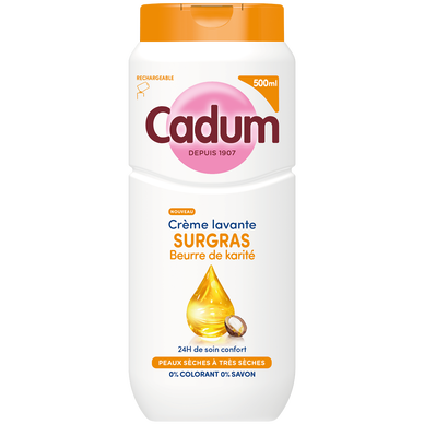 Crème lavante CADUM surgras beurre de karité 500mL