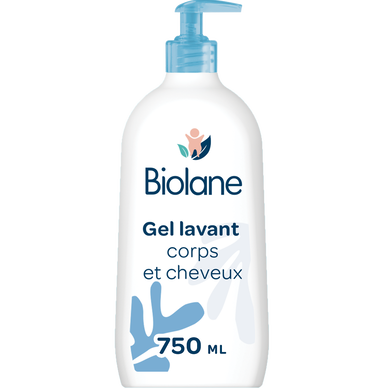 Gel lavant corps et cheveux BIOLANE flacon 750ml
