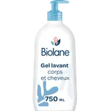 Gel lavant corps et cheveux BIOLANE flacon 750ml