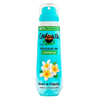 Déodorant femme monoï efficacité 48h USHUAÏA - spray 100ml