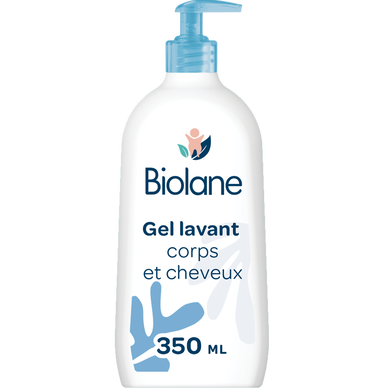 Gel lavant corps et cheveux nettoie et protège BIOLANE 350ml