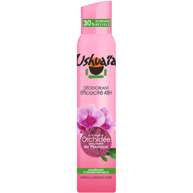Déodorant efficacité 48h orchidée du mexique USHUAÏA - spray 200ml