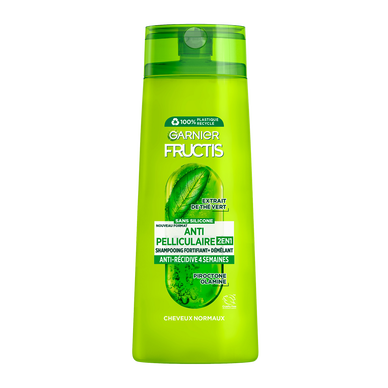 Shampoing 2en1 anti-pelliculaire thé vert FRUCTIS GARNIER - flacon 300ml