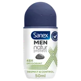 Déodorant bille Homme men respect & control SANEX, Bille 50ml