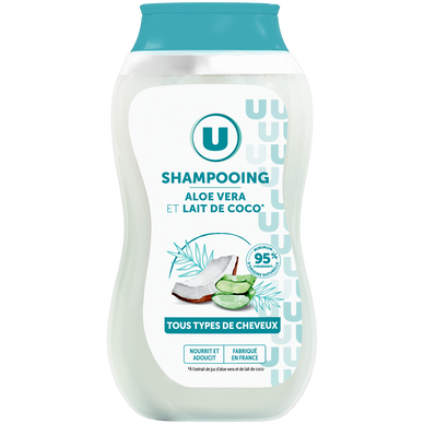 Shampooing Tous types de cheveux, lait de coco & aloe vera - 250ml