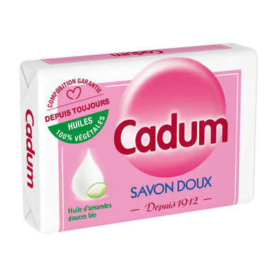 Savon solide doux aux huiles d'amande douce bio CADUM - 100g