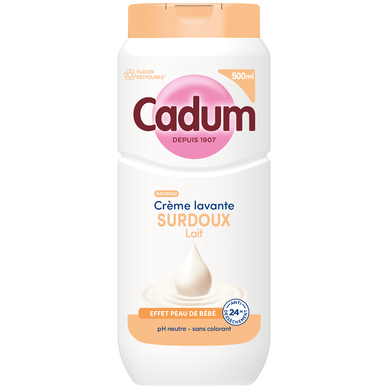 Crème lavante CADUM surdoux lait 500mL