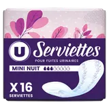 Serviettes incontinence mini nuit, x16