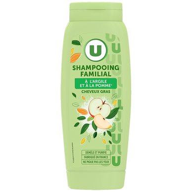 Shampooing Cheveux gras, pomme & argile  - 500ml