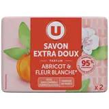 Savon extra doux abricot fleur blanche, 2x100g