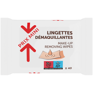 Lingettes démaquillantes PRIX MINI x40