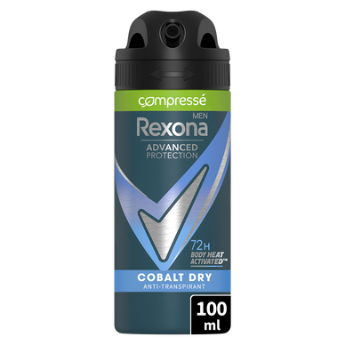 Déodorant homme cobalt dry 72h REXONA - spray compressé 100ml