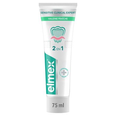 Dentifrice ELMEX Clinical expert sensibilité soin instantané fraîcheur75 ml