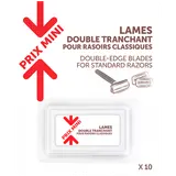 Lames double tranchant rasoir PRIX MINI - x10