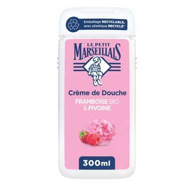 Crème de douche extra douce LE PETIT MARSEILLAIS Framboise Bio & Pivoine 300mL