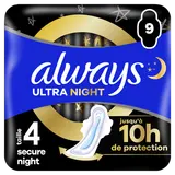 Serviettes ultra ailettes night ALWAYS taille 4 x9
