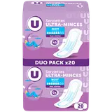 Duopack serviettes ultra minces nuit U x20