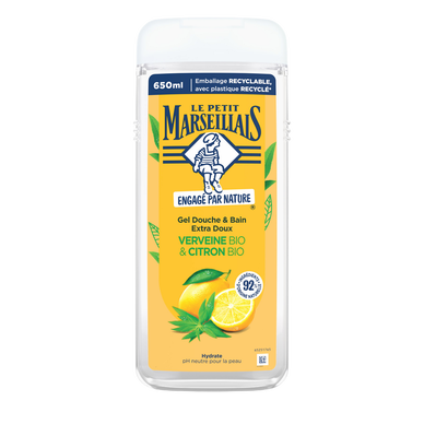 Gel douche verveine citron extra doux LE PETIT MARSEILLE 650ml