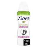 Déodorant invisible care 0% alcool spray compressé 72h DOVE 100ml