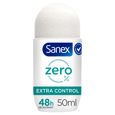 Déodorant extra control 0% 48h SANEX, bille de 50ml