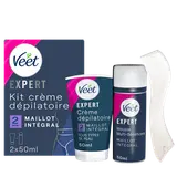 Kit Crème Dépilatoire Expert Maillot 2min Poils Tenaces - VEET - 100ml