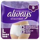 Culottes ALWAYS Discreet pour fuites urinaires taille L x9